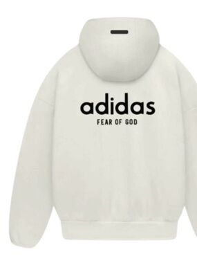 Fear of God Cream Hoodie with Black Branding